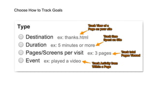 Choose How to Track Goals
 