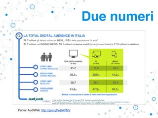 Due numeri
Fonte: AudiWeb http://goo.gl/wKAVMV
 