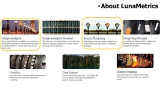 •About LunaMetrics
 