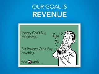 OUR GOAL IS
REVENUE
 
