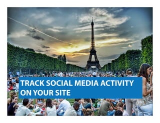 TRACK SOCIAL MEDIA ACTIVITY
ON YOUR SITE

 