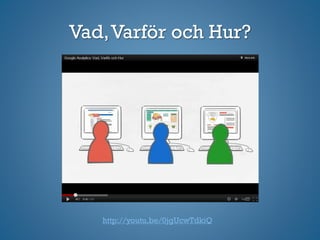 http://youtu.be/0jgUcwTdkiQ
Vad,Varför och Hur?
 