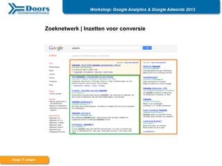 Zoeknetwerk | Inzetten voor conversie
 