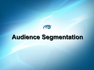 Audience Segmentation

MoreVisibility 2013 www.MoreVisibility.com

 