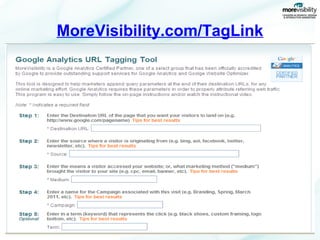 MoreVisibility.com/TagLink

MoreVisibility 2013 www.MoreVisibility.com

 
