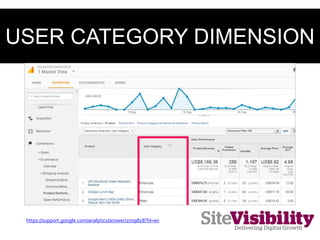 USER CATEGORY DIMENSION
https://support.google.com/analytics/answer/2709828?hl=en
 