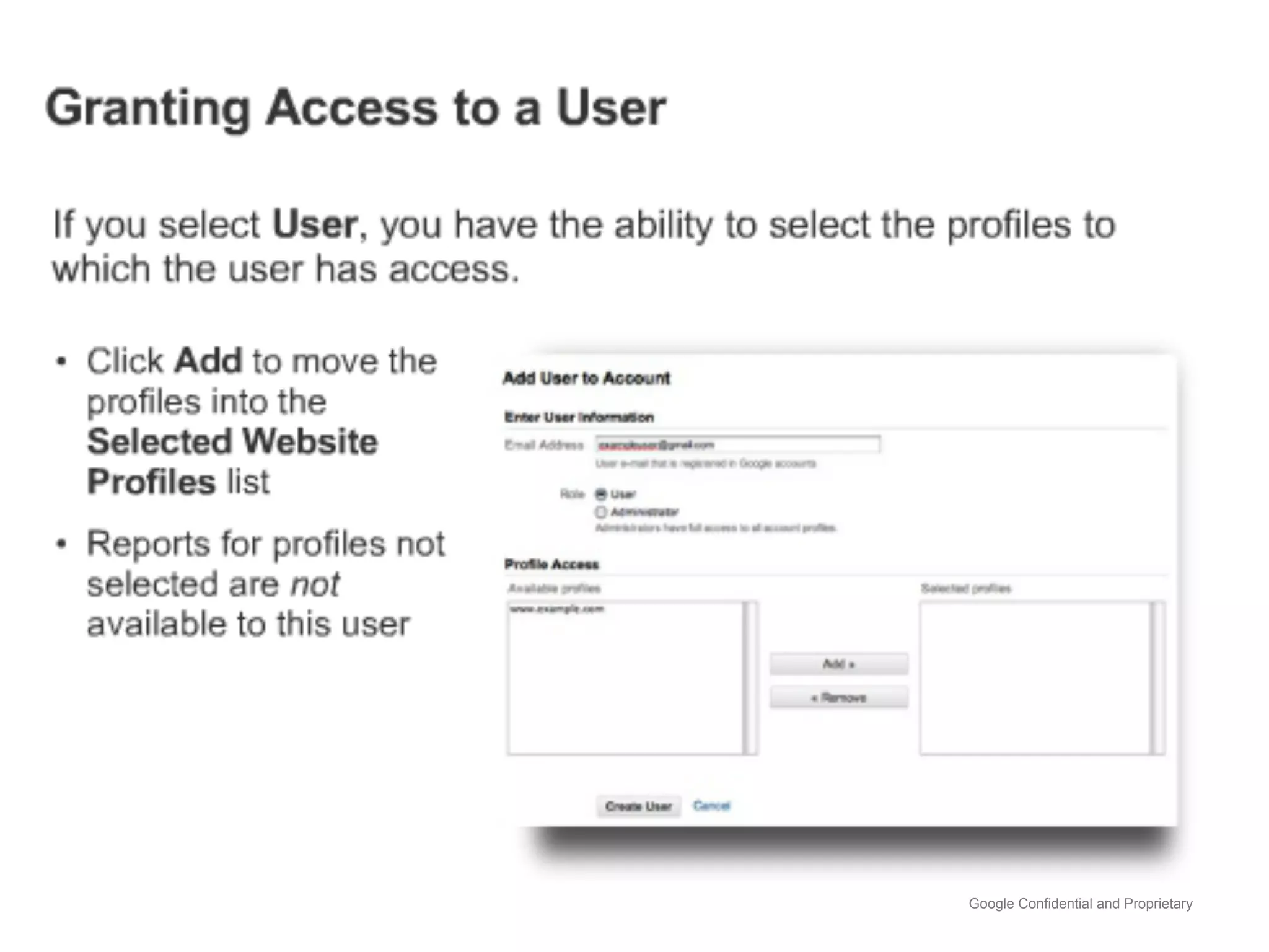 Google Confidential and Proprietary
 