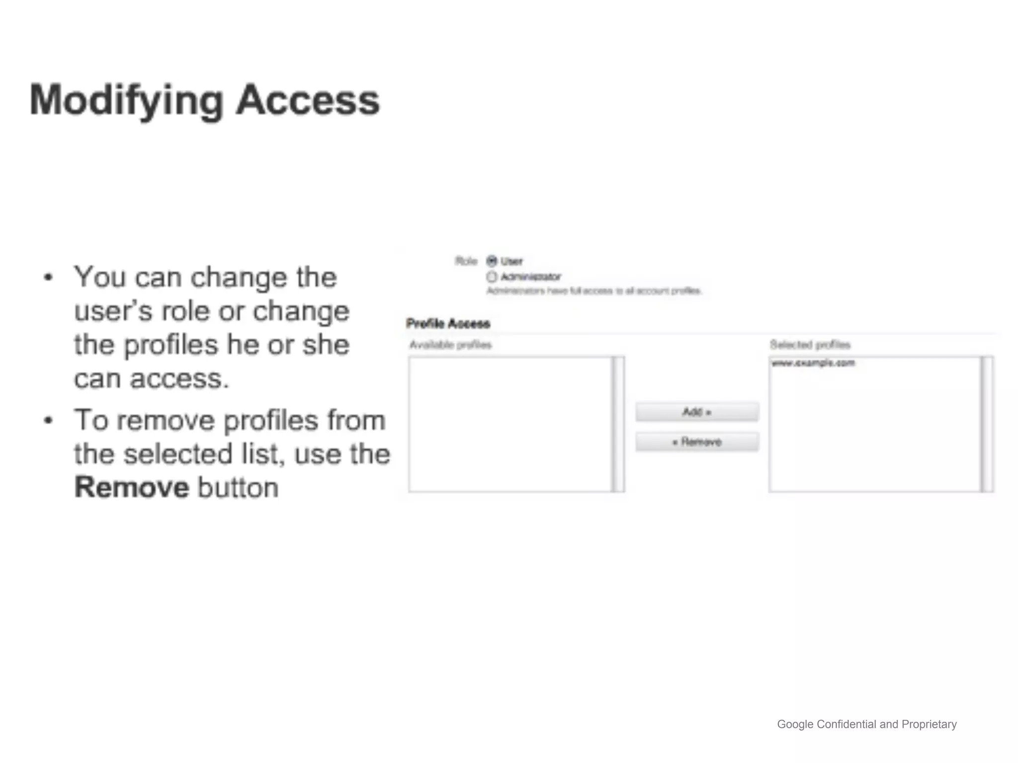 Google Confidential and Proprietary
 