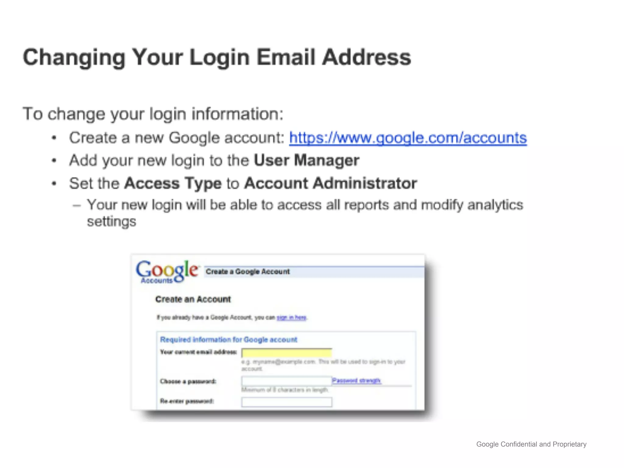 Google Confidential and Proprietary
 