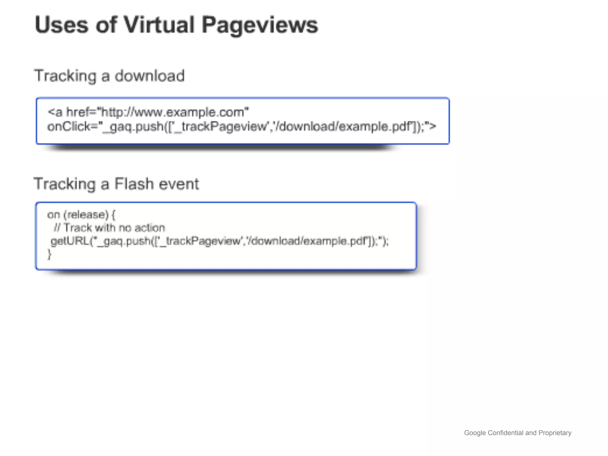 Google Confidential and Proprietary
 