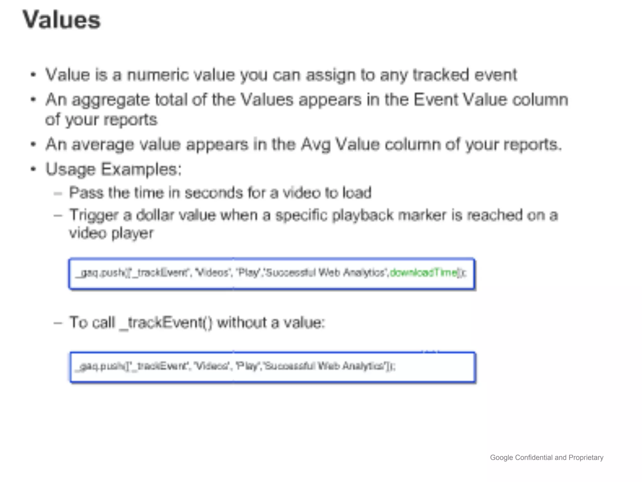 Google Confidential and Proprietary
 