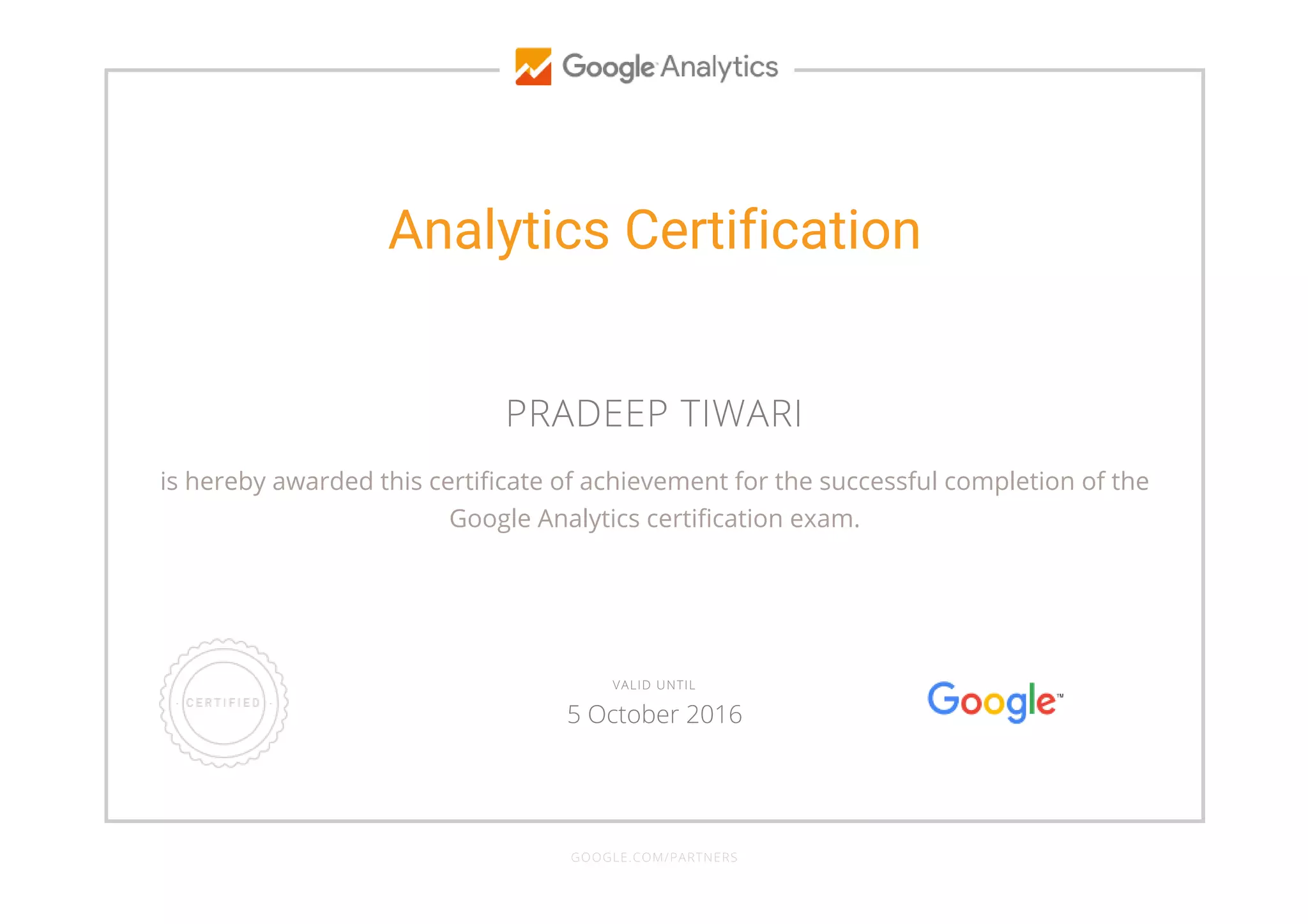 Google analytics individual qualification iq certificate ppt