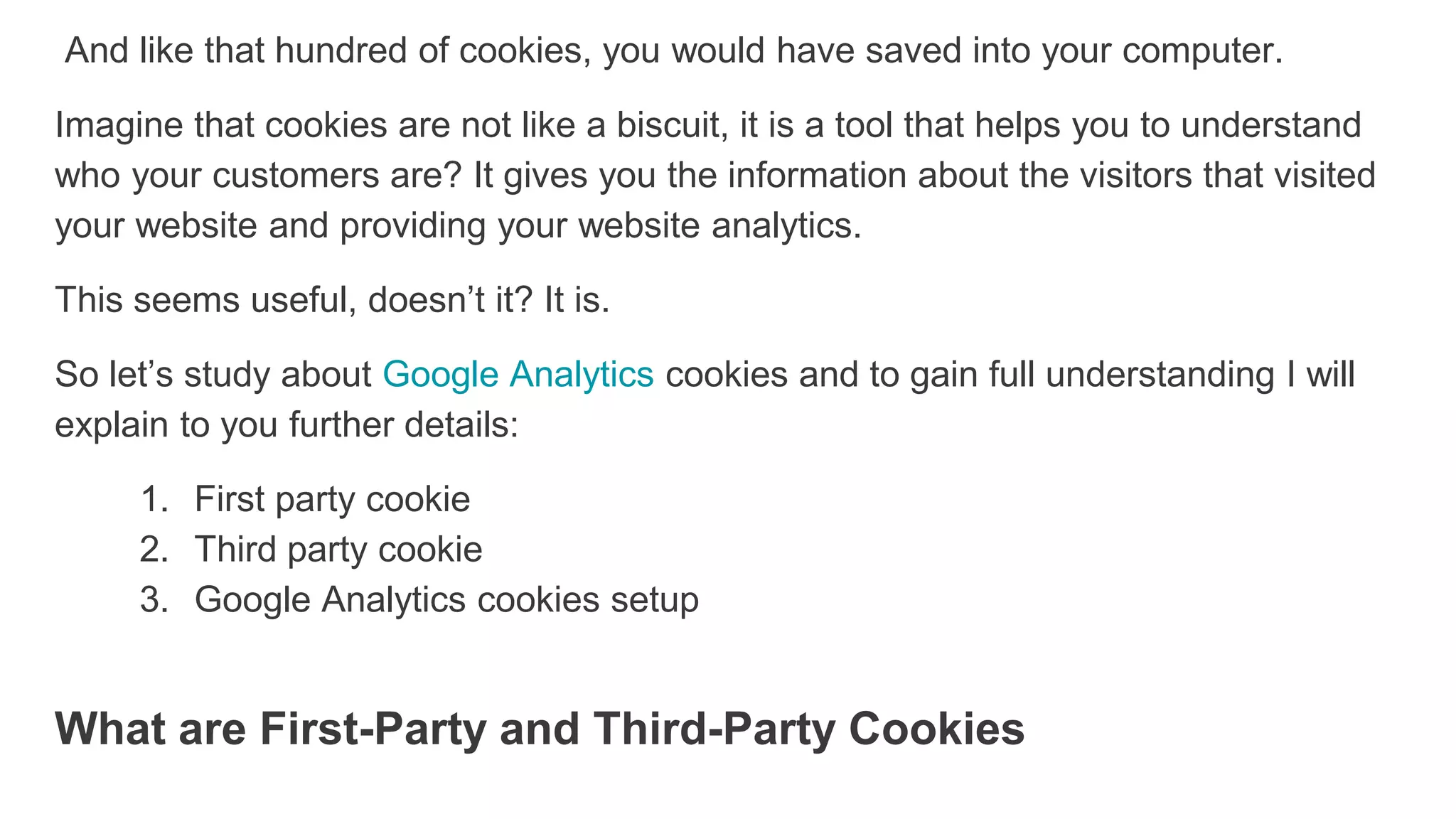 Google Analytics Cookies Tracking | PPT