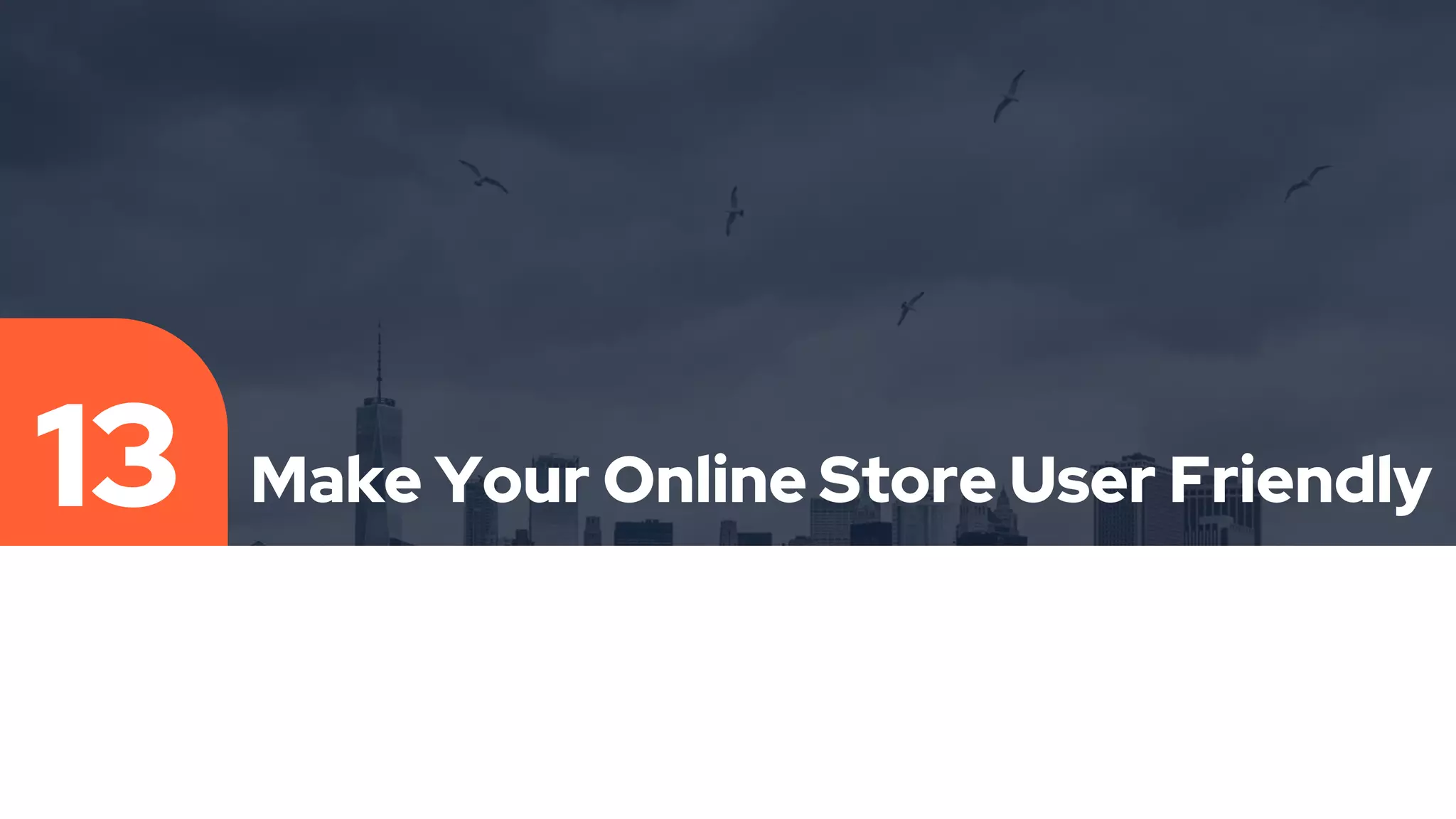 Make Your Online Store User Friendly
13
 