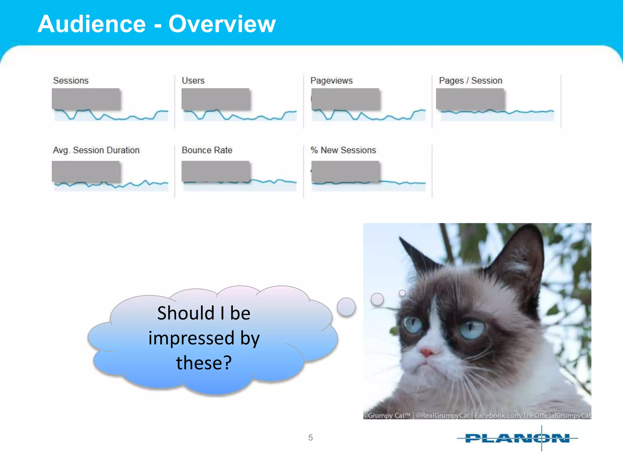 Audience - Overview
5
Should I be
impressed by
these?
 
