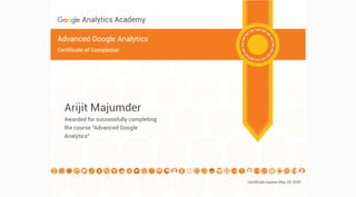 Google analytics for advance certificate