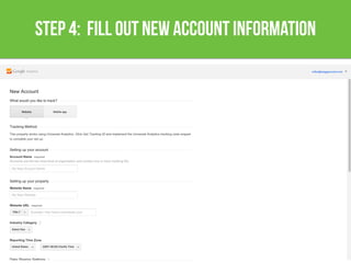 step 4: Fill out new ACCOUNT INFormation
 