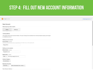 step 4: Fill out new ACCOUNT INFormation
 