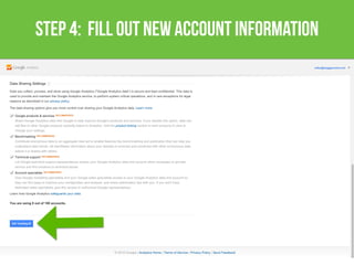 step 4: Fill out new ACCOUNT INFormation
 