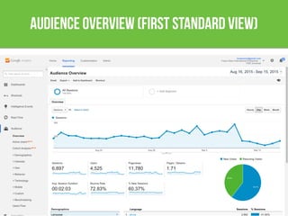 audience overview (first standard view)
 