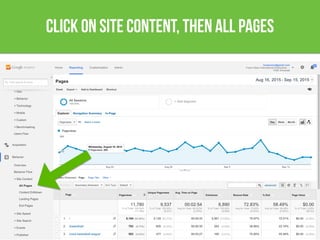 click on site content, then all pages
 