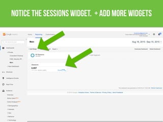 notice the sessions widget. + Add More Widgets
 