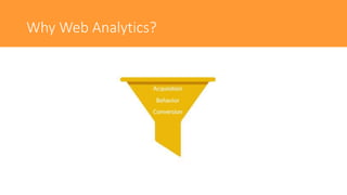 Why Web Analytics?
 
