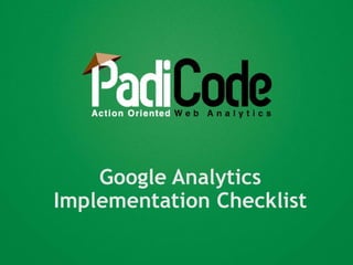Google Analytics Implementation Checklist 
