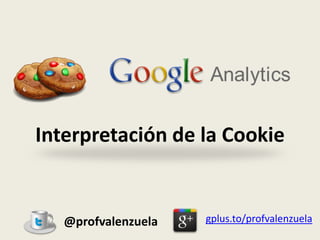 Interpretación de la Cookie


   @profvalenzuela   gplus.to/profvalenzuela
 