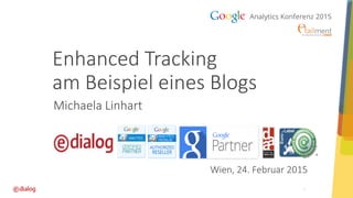Enhanced Tracking
am Beispiel eines Blogs
1
Michaela Linhart
Wien, 24. Februar 2015
 