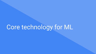 Core technology for ML
 
