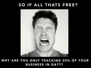 S O I F A L L T H AT S F R E E ?
W H Y A R E Y O U O N LY T R A C K I N G 2 0 % O F Y O U R
B U S I N E S S I N G A ? ? ?
 