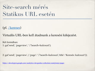 Google Analytics On Site Search (UX Meetup, Budapest)