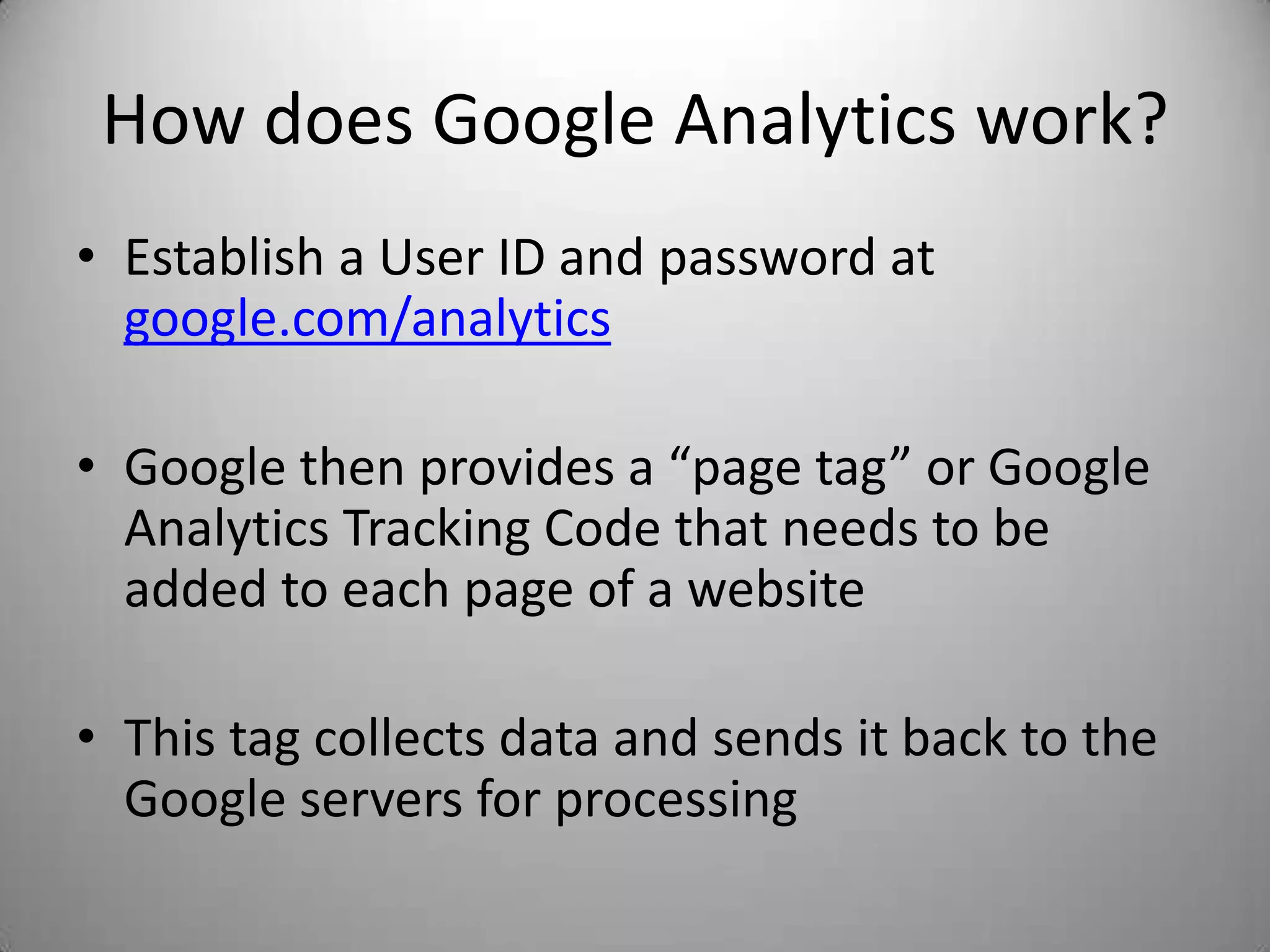 The most widely used website statistics service*