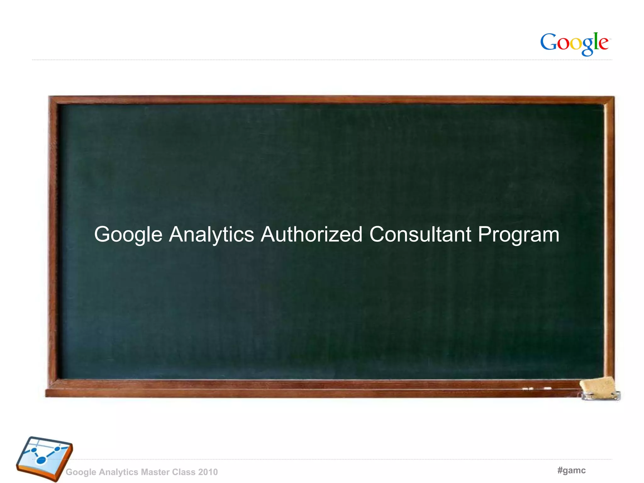 Google Analytics Authorized Consultant Program 