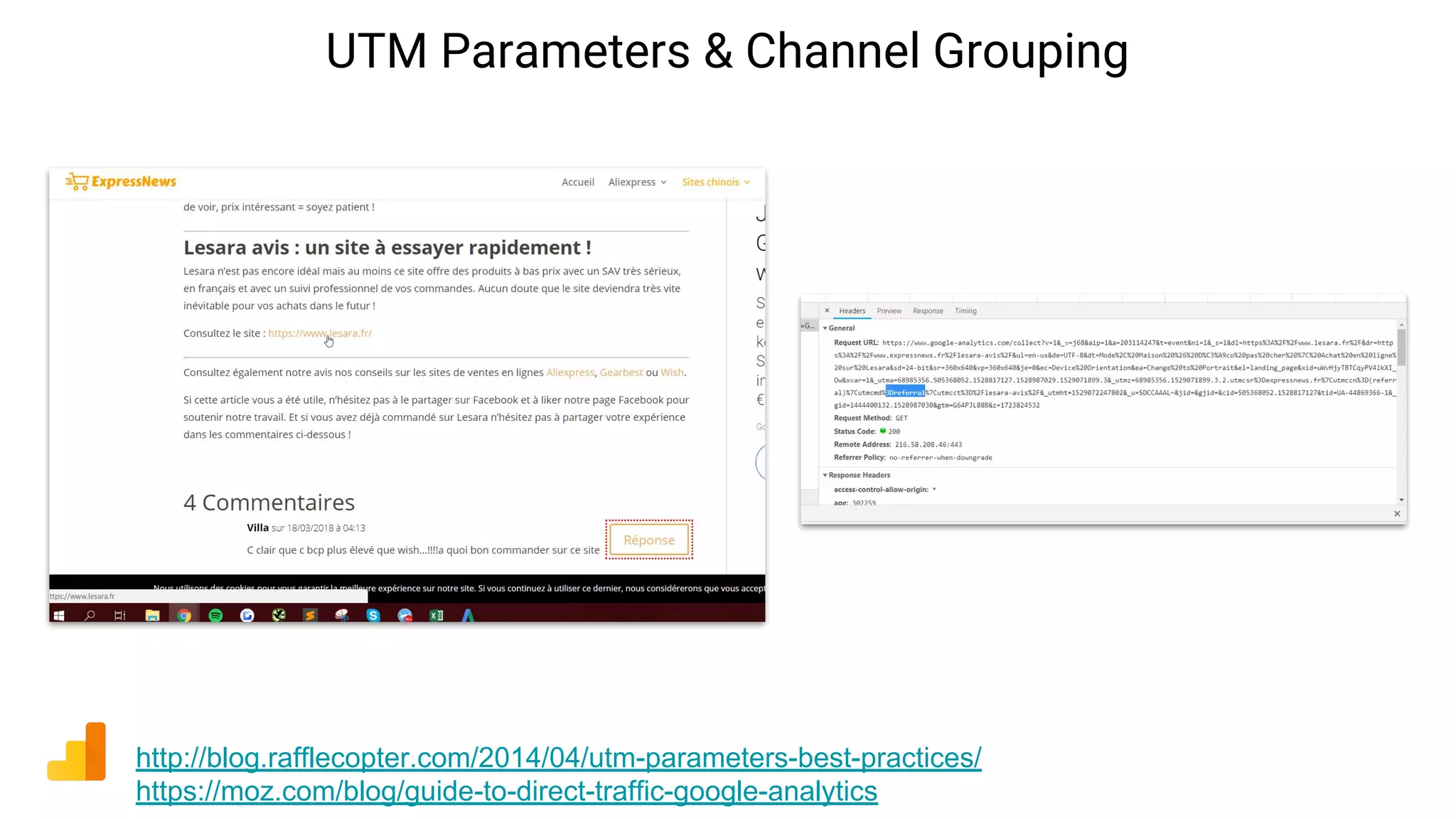 UTM Parameters & Channel Grouping
http://blog.rafflecopter.com/2014/04/utm-parameters-best-practices/
https://moz.com/blog/guide-to-direct-traffic-google-analytics
 
