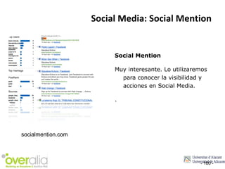 Social Media: Social Mention ,[object Object],[object Object],[object Object],socialmention.com -   - 