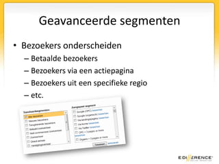 Geavanceerde segmentenBezoekers via dagaanbieding