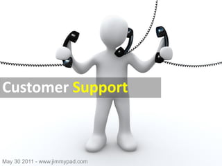 Customer Support



May 30 2011 - www.jimmypad.com
 