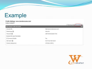 Setting up an account