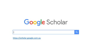 Google and Google Scholar search