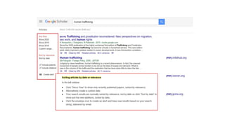 Google and Google Scholar search