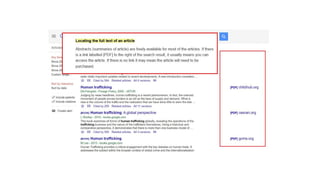 Google and Google Scholar search