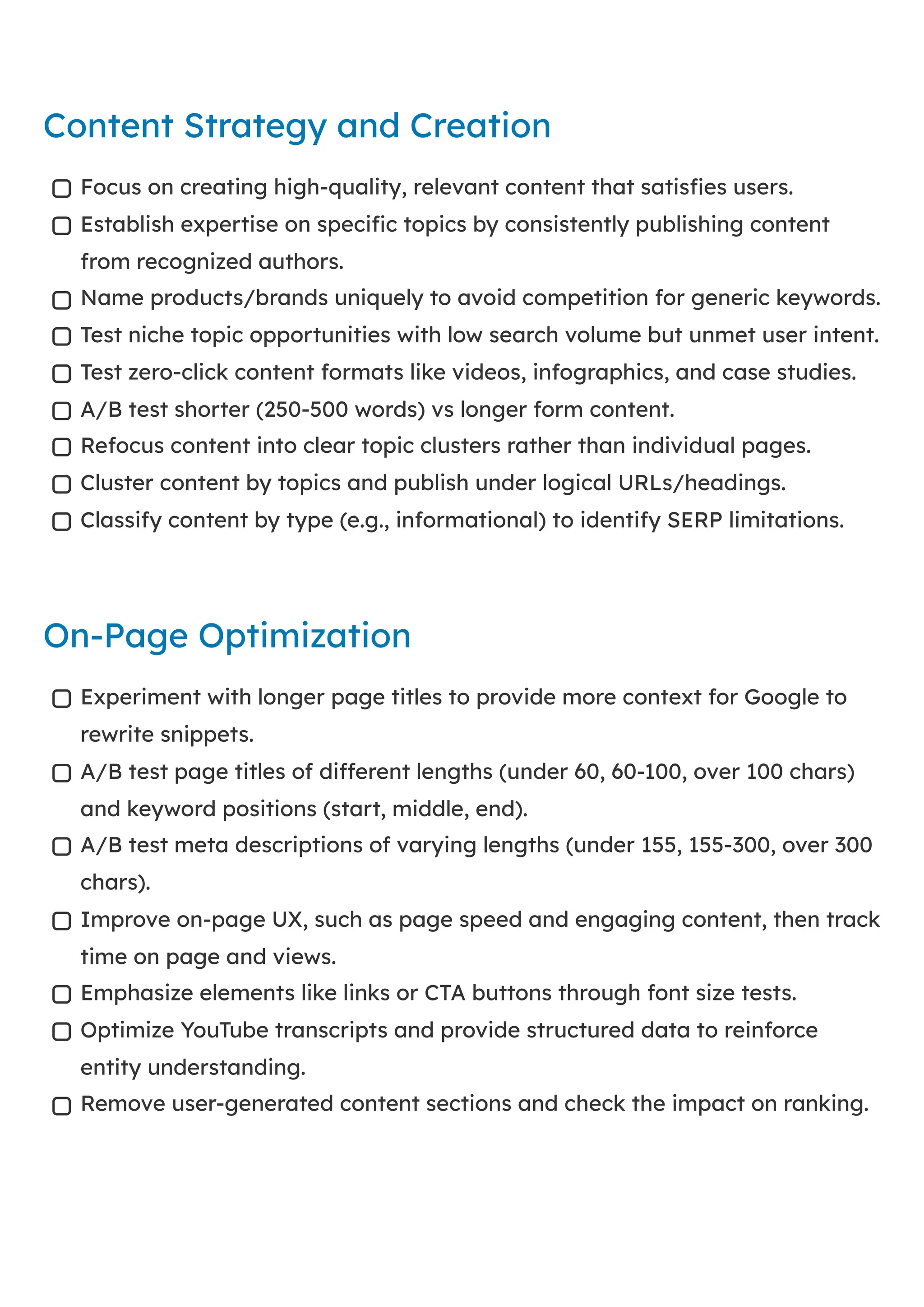 Google Algorithm Leaks Checklist For Seo Pdf