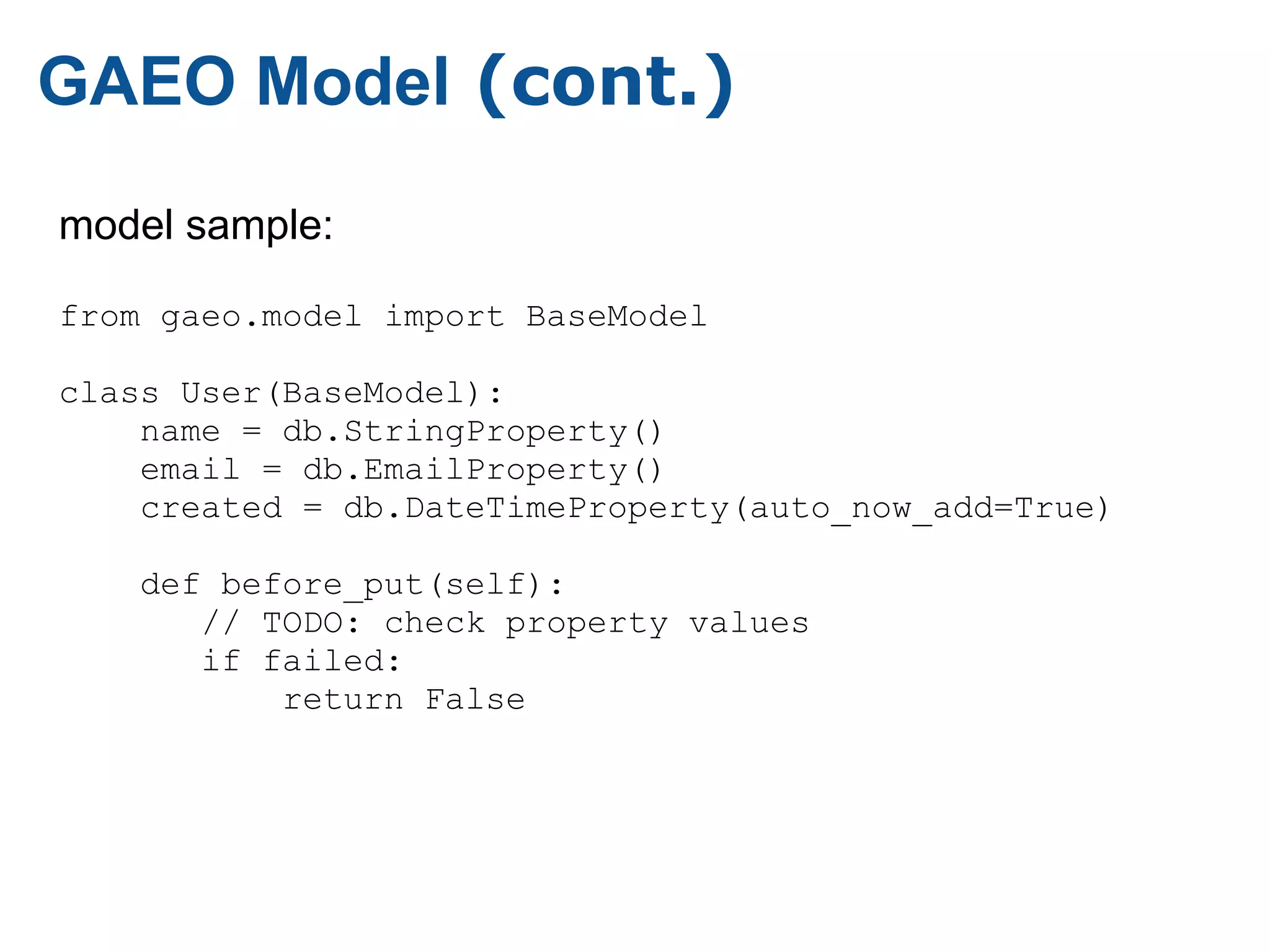 An Introduction to GAEO web framework