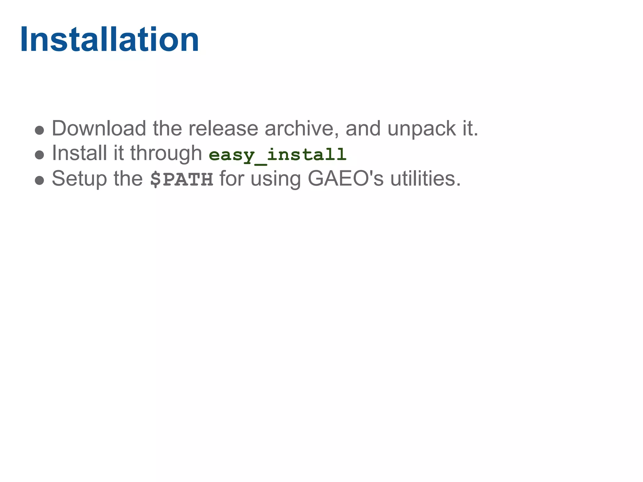 An Introduction to GAEO web framework