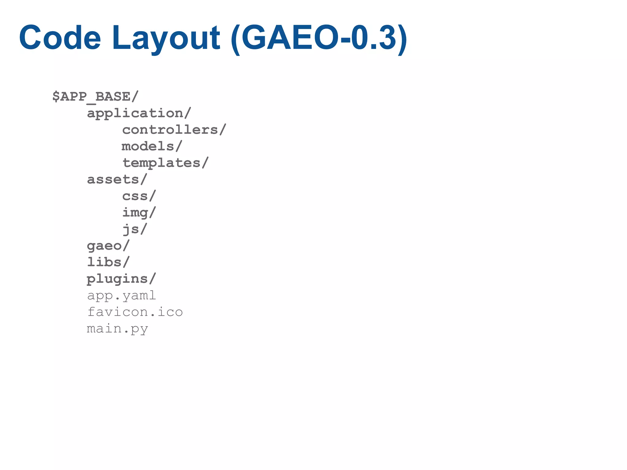 An Introduction to GAEO web framework
