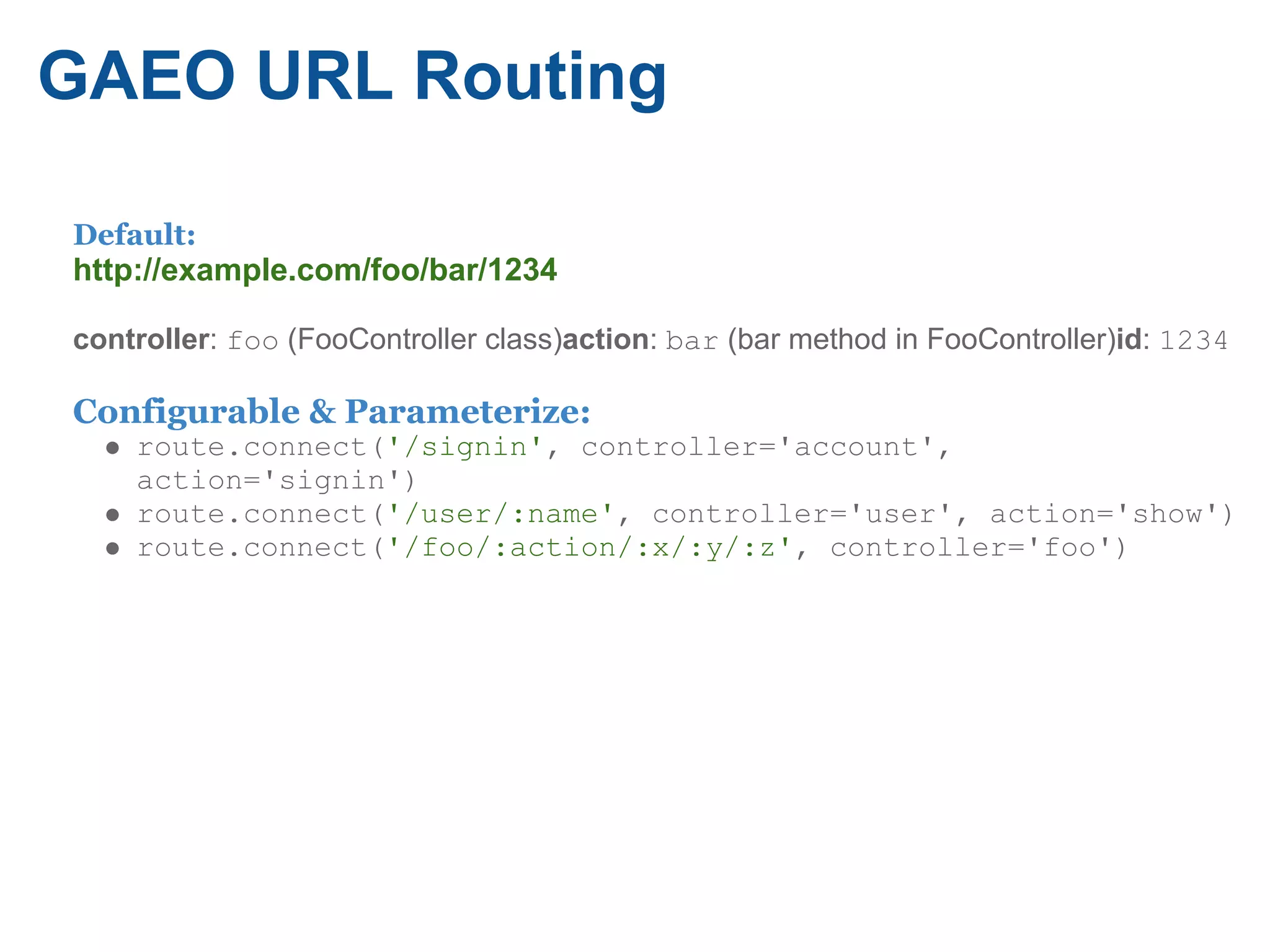 An Introduction to GAEO web framework