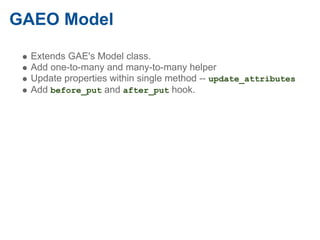 An Introduction to GAEO web framework