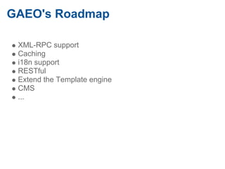 An Introduction to GAEO web framework